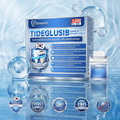 𝐺𝑙𝑖𝑚𝑚𝑒𝑟𝑙𝑦® Tideglusib Zahn & Zahnfleisch Schnelllösliche Repair-Mundstreifen