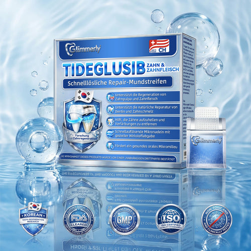 𝐺𝑙𝑖𝑚𝑚𝑒𝑟𝑙𝑦® Tideglusib Zahn & Zahnfleisch Schnelllösliche Repair-Mundstreifen